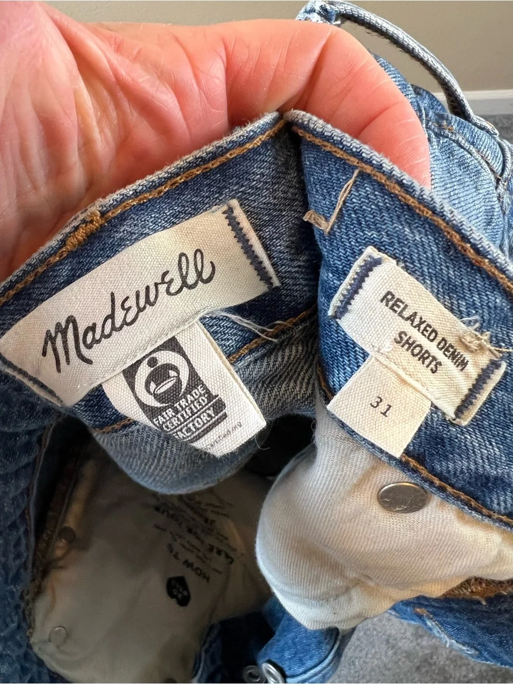 madewell relaxed denim shorts